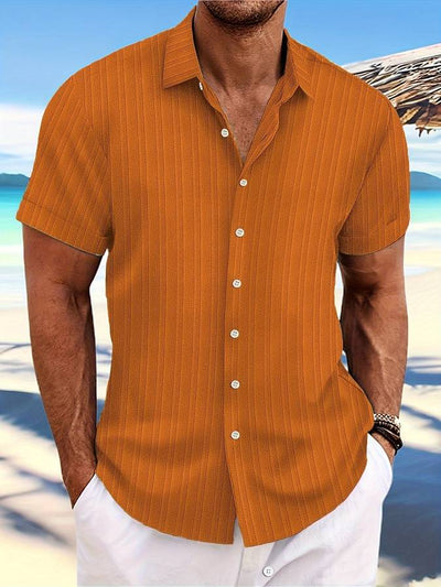 Owen | Relaxed Fit Gestreiftes kurzärmeliges Sommerhemd