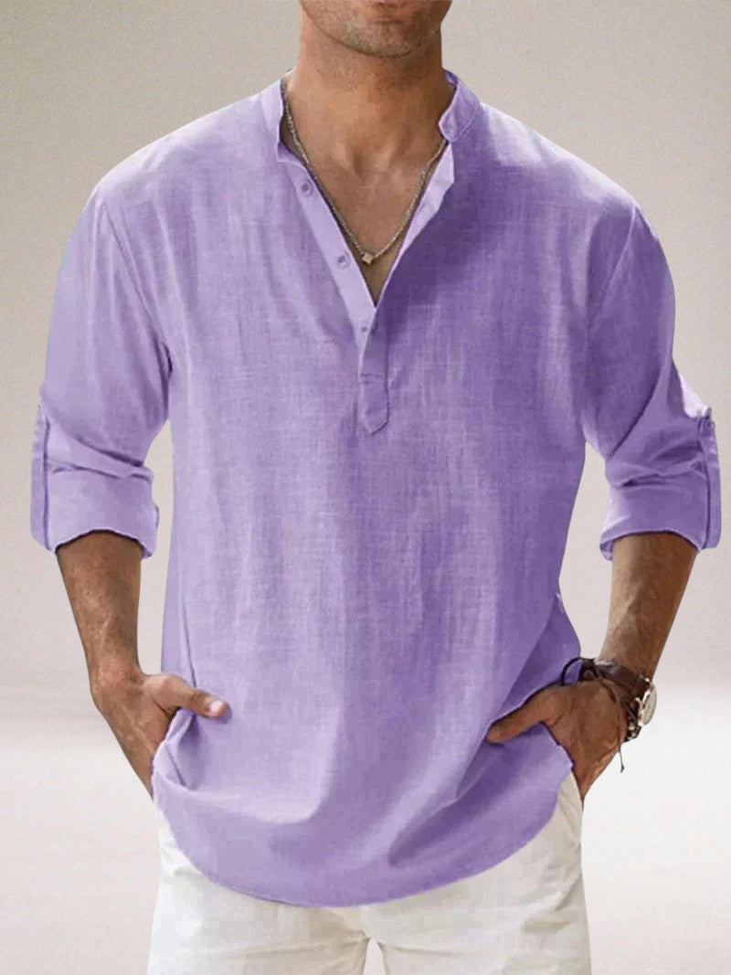 Oronzo™ | Elegantes Leinenhemd mit Knöpfen
