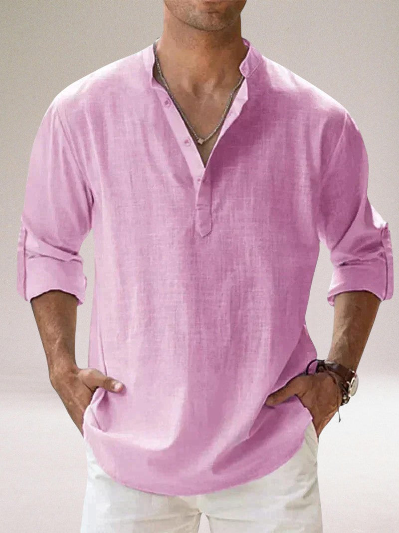 Oronzo™ | Elegantes Leinenhemd mit Knöpfen
