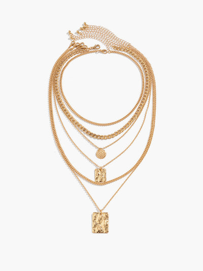 6-teiliges Goldkette-Set – Verstellbare Mehrstrang-Halsketten