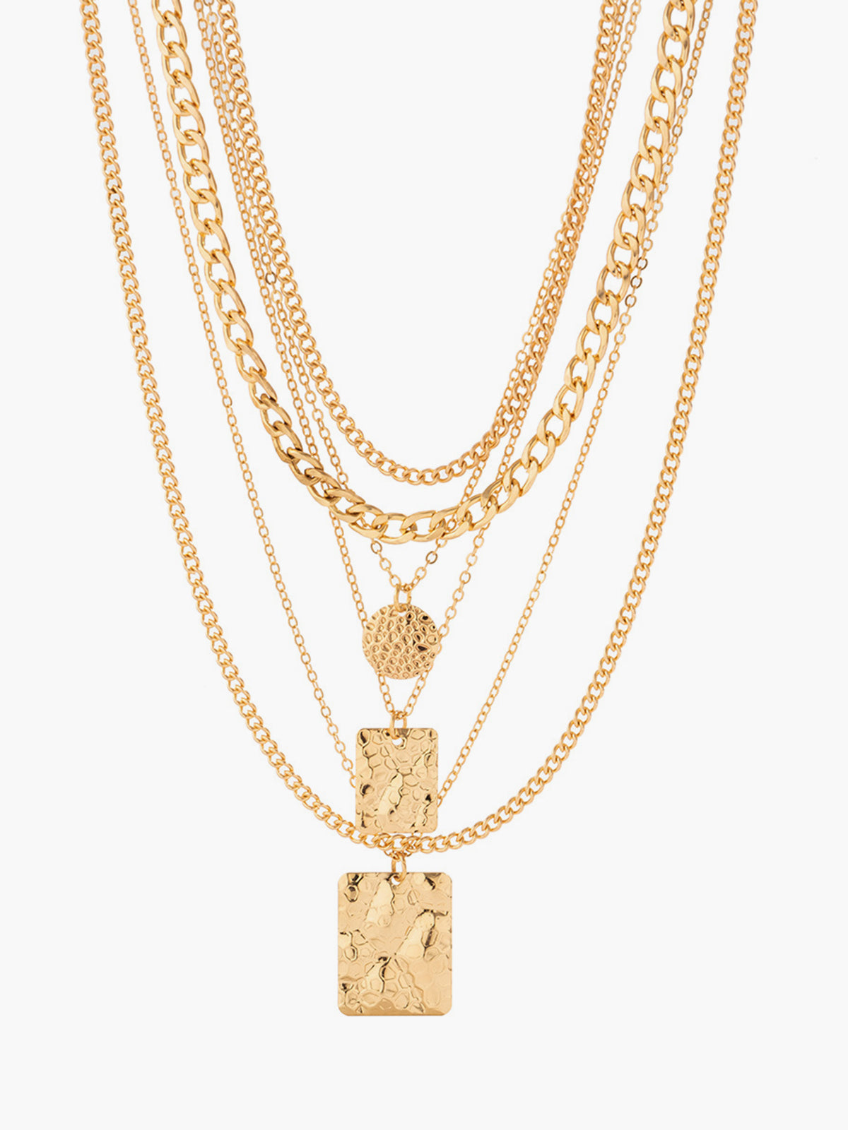 6-teiliges Goldkette-Set – Verstellbare Mehrstrang-Halsketten