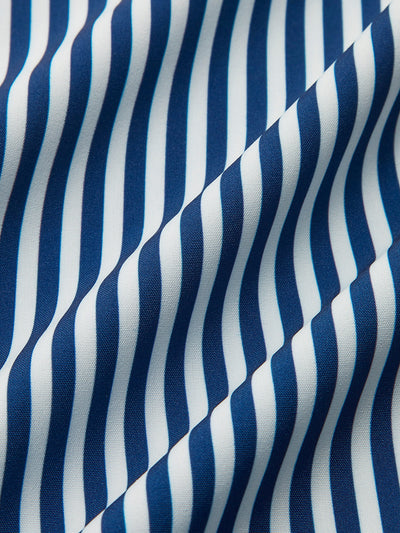 Gestreifte Damenbluse in Navy mit ausgestellten Ärmeln