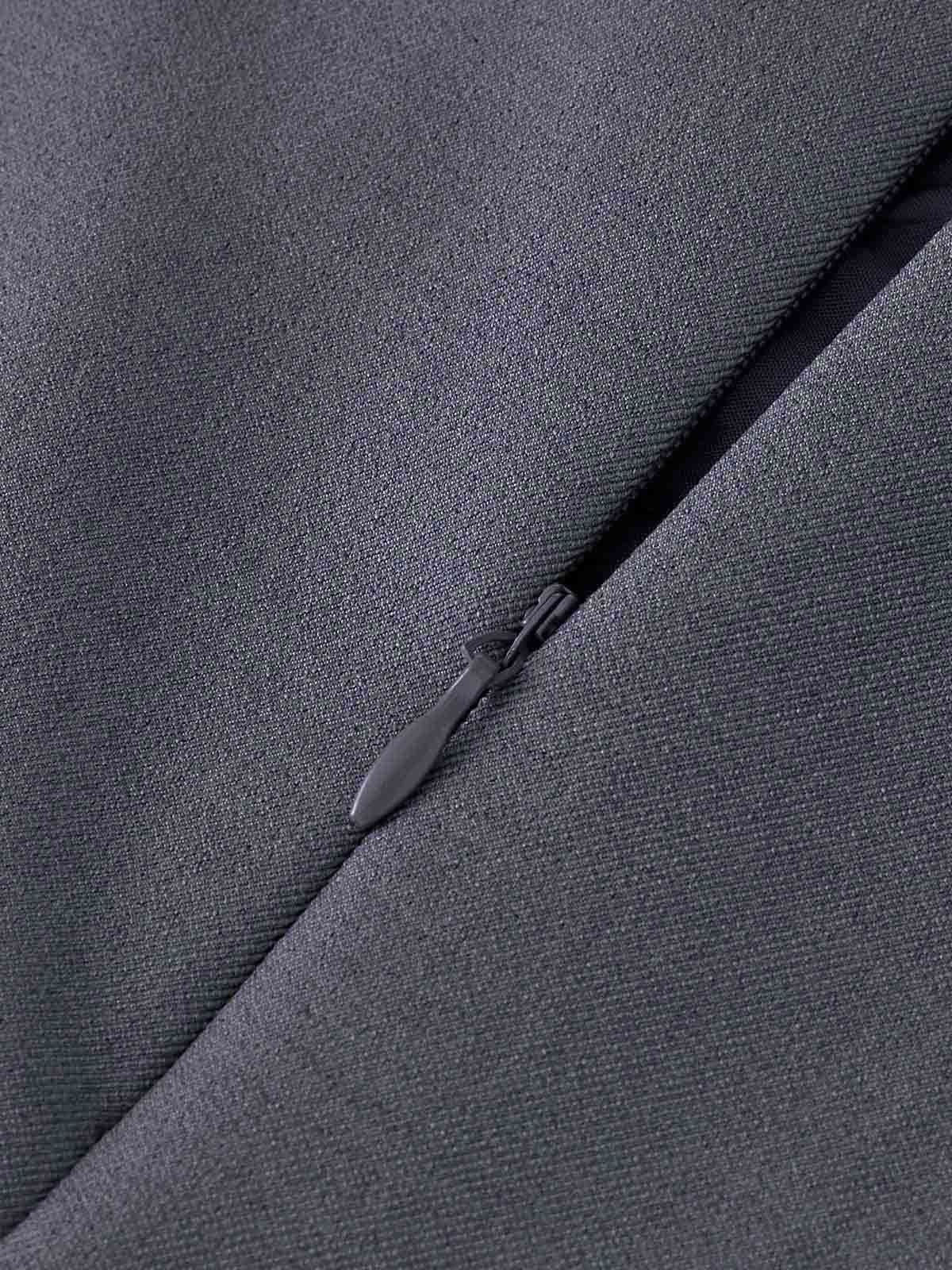 Mila | Faltenrock in Wolloptik mit High Waist & Knopfdetails