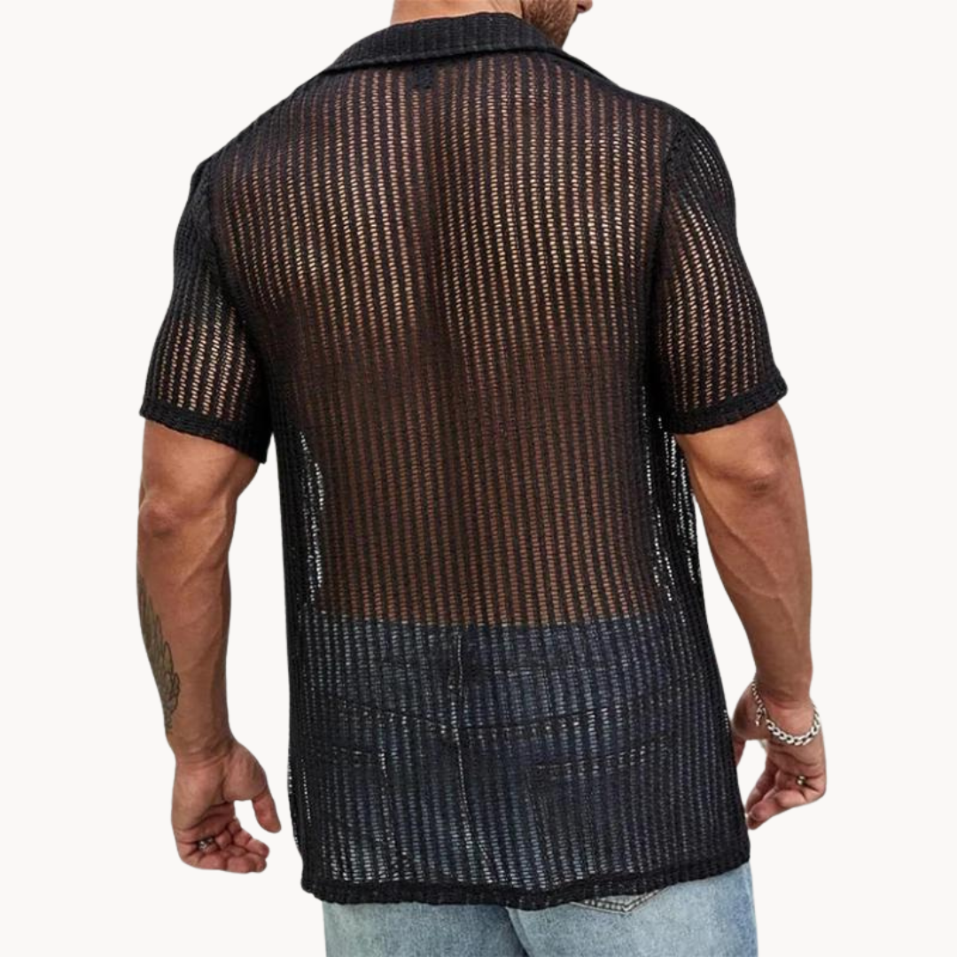 Herren-strickhemd