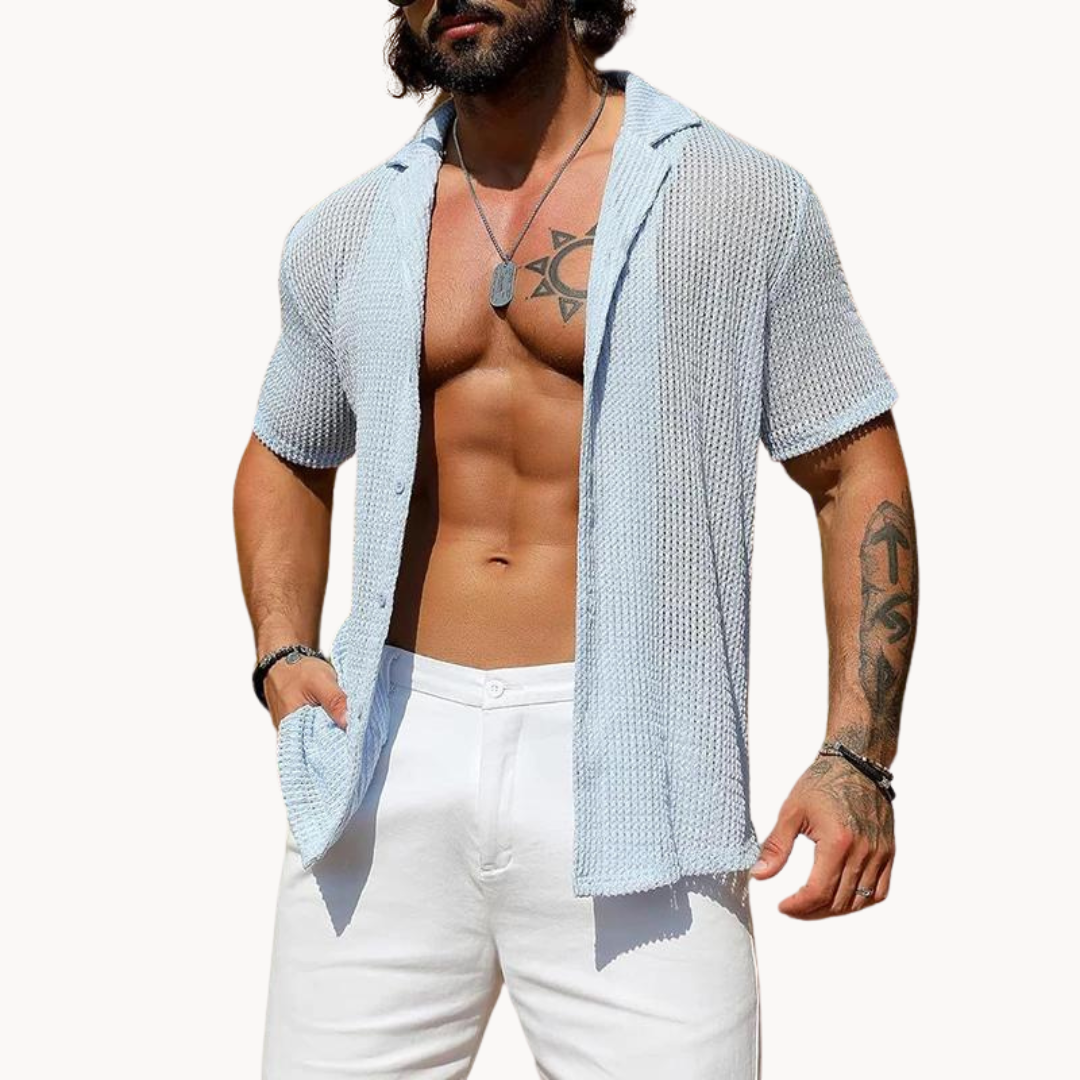 Herren-strickhemd