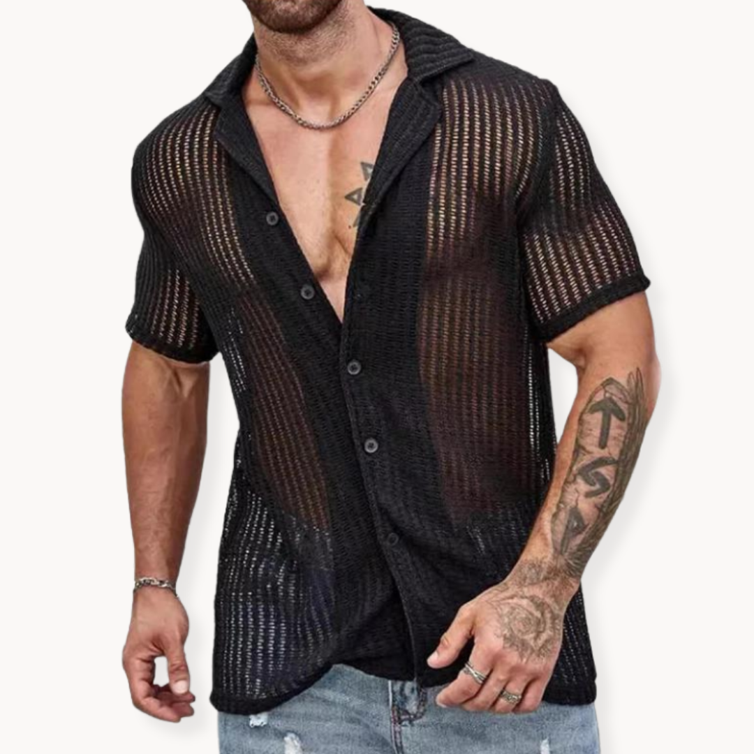 Herren-strickhemd