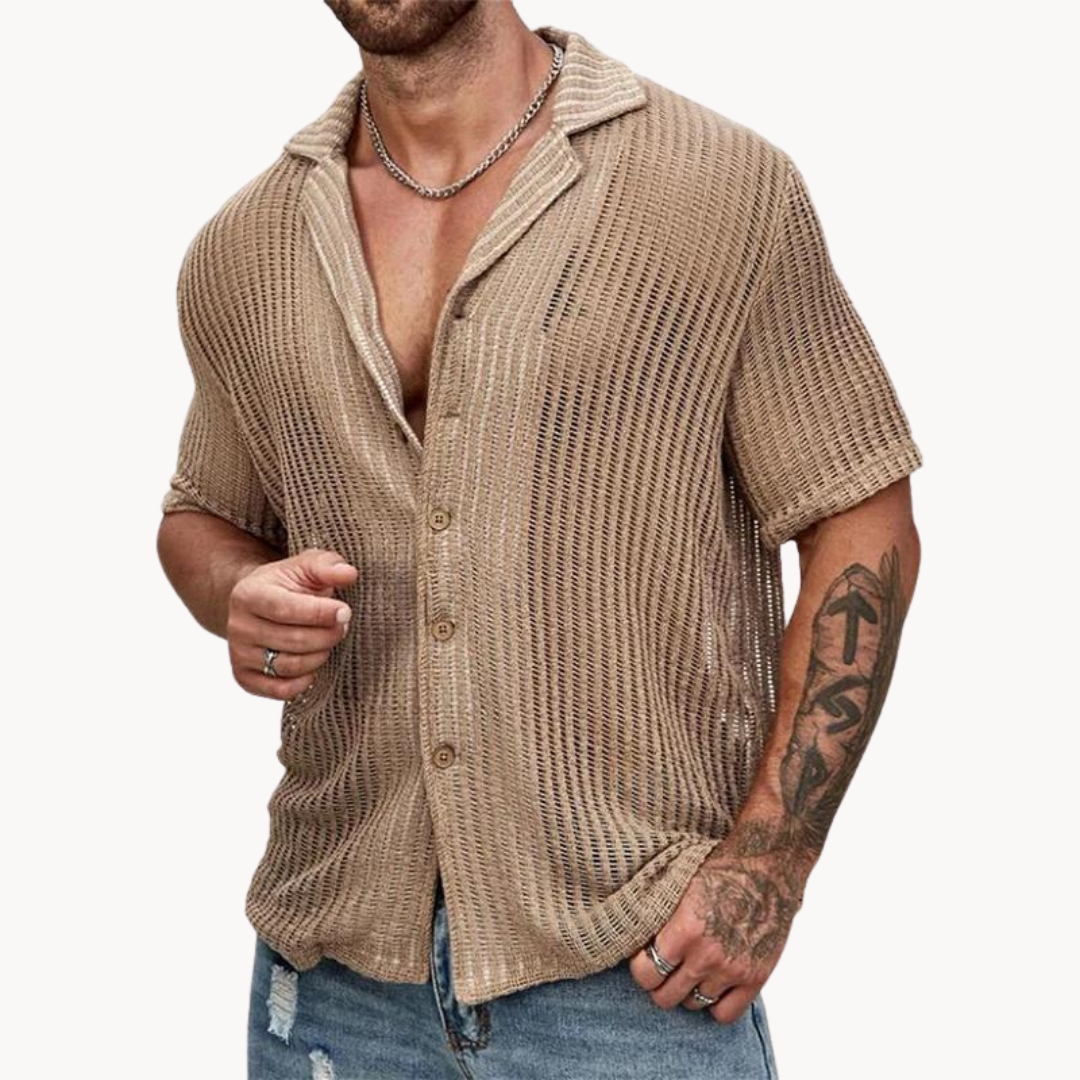 Herren-strickhemd