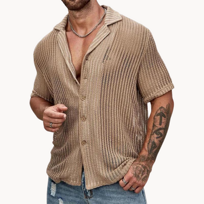 Herren-strickhemd