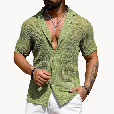 Herren-strickhemd