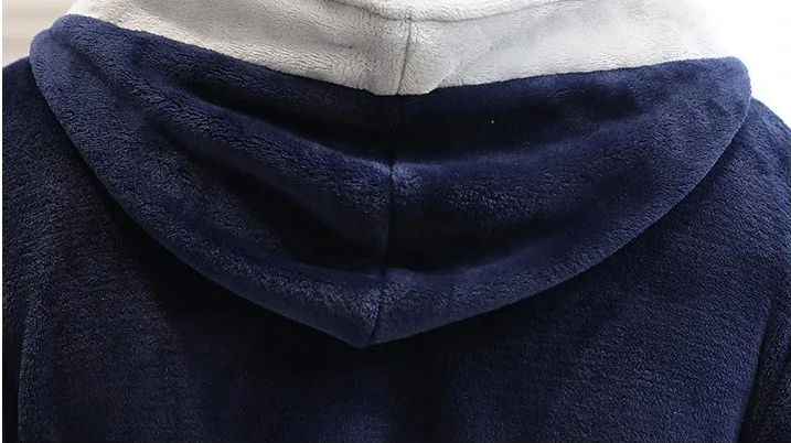 Bademantel mit Kapuze - Winter - Langer Bademantel - Bademantel für Männer