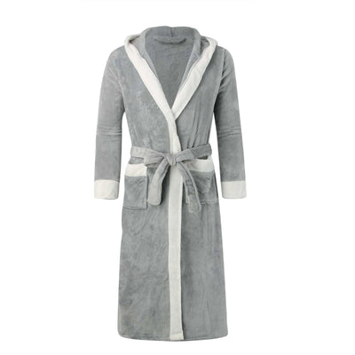 Bademantel mit Kapuze - Winter - Langer Bademantel - Bademantel für Männer