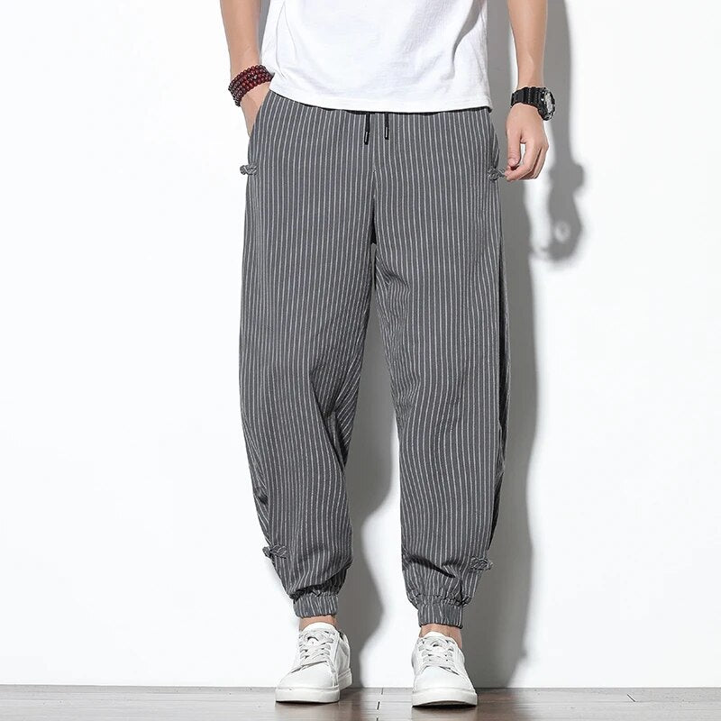 Baggy Pants | Gestreift | Drawstring | Jogger | Herrenhosen