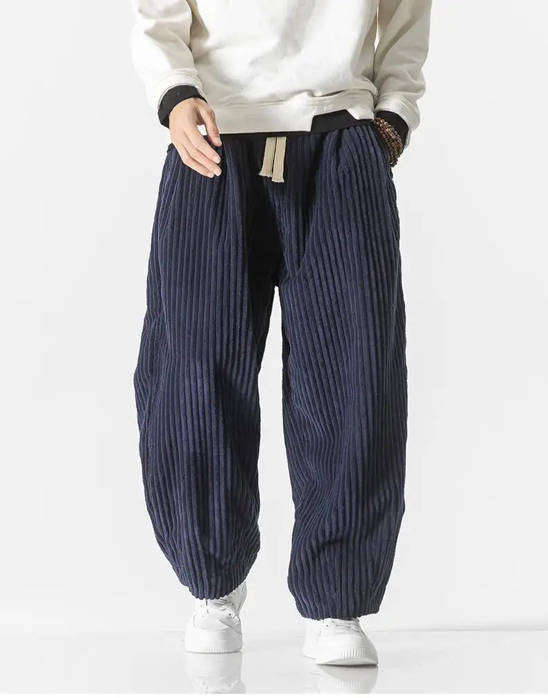 Baggy Pants - Kordelzug - Lose Passform - Kordhosen - Herrenhosen