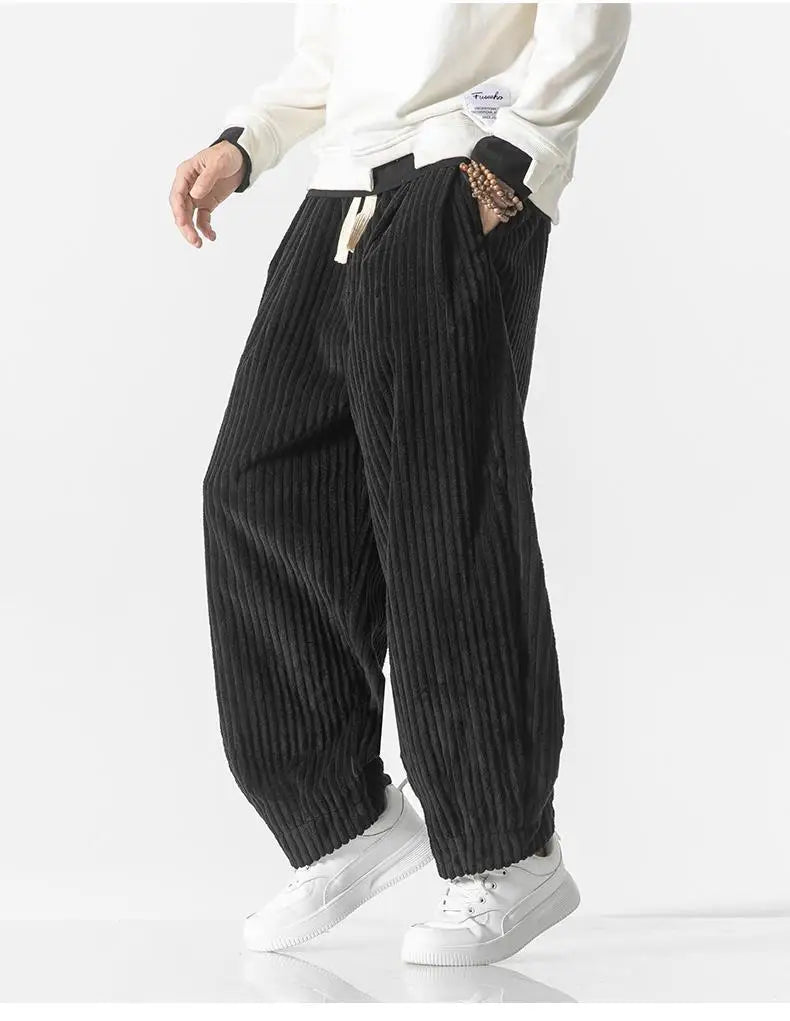 Baggy Pants - Kordelzug - Lose Passform - Kordhosen - Herrenhosen
