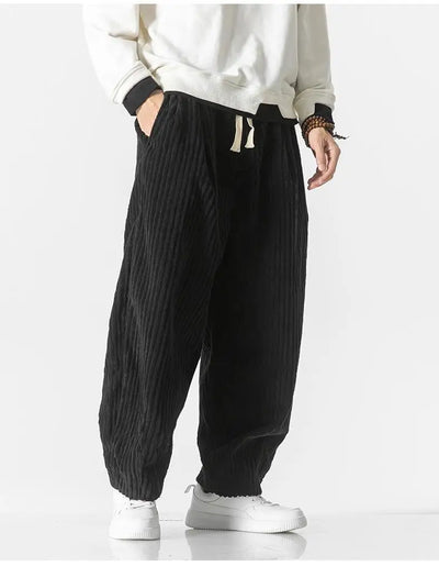 Baggy Pants - Kordelzug - Lose Passform - Kordhosen - Herrenhosen