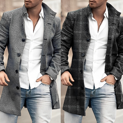 Einreihiger Mantel für Herren