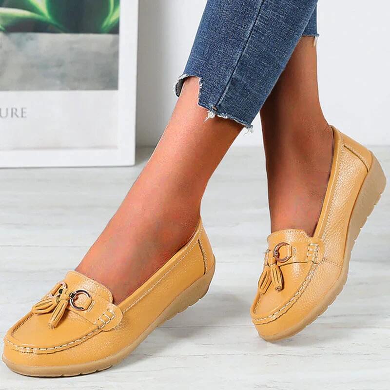 Damen-Sommer-Loafer aus veganem Leder