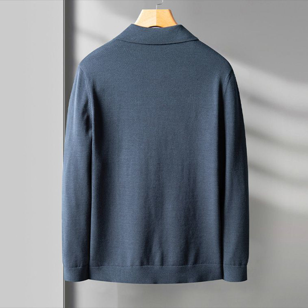 Blazer Cardigan - Herren Casual V-Ausschnitt Button-Up Blazer