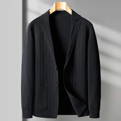 Blazer Cardigan - Herren Casual V-Ausschnitt Button-Up Blazer