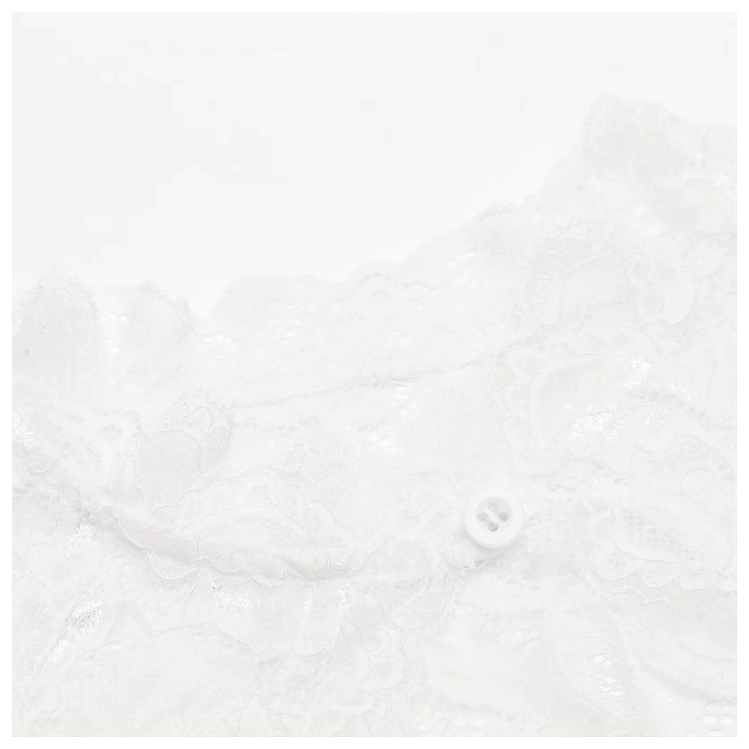 Damen Weiß Bluse Dirndl Oktoberfest | Spitze mit Kurzarm