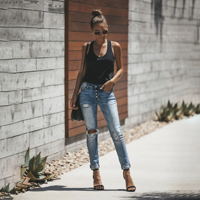 Jeans mit Rissen für Damen