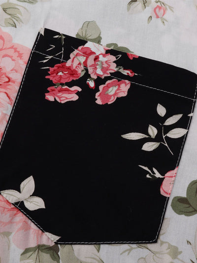 Blumenhemd | Bedruckt | Kurzarm | Hemd mit Knopfleiste | Herrenhemden