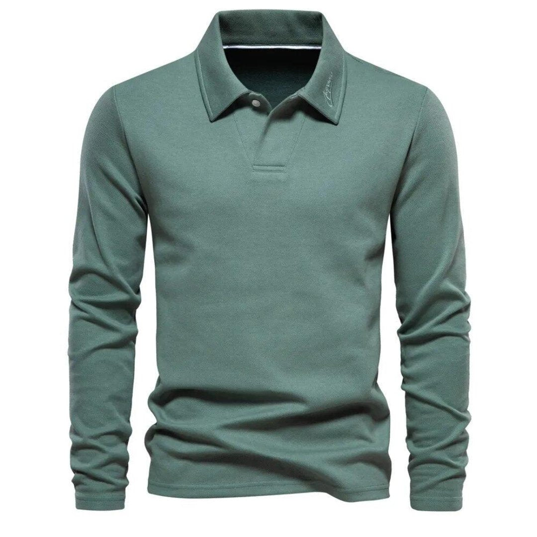 Herren Lässiger Polo | Langarm