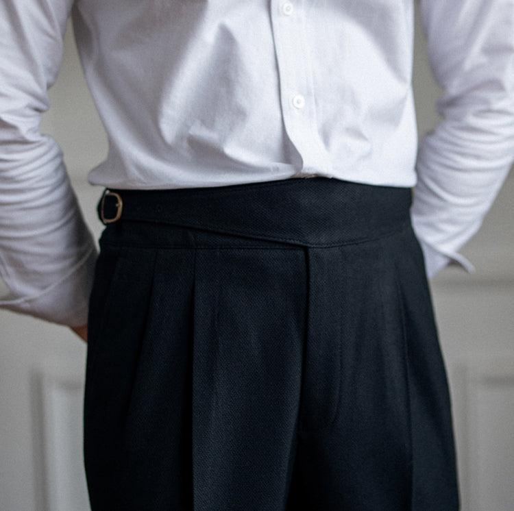 Bundfaltenhose | Verstellbare Taille | Modisch | Schlabberhose | Herrenhose