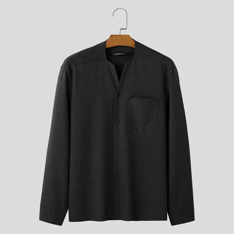 Button-Down-Hemd – locker sitzendes Langarm-Freizeithemd für Herren