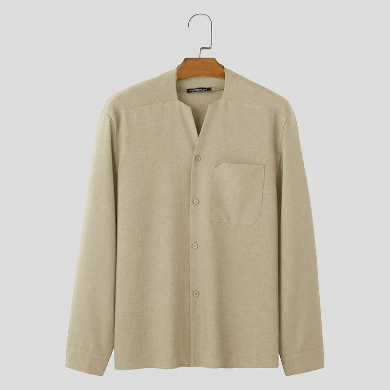 Button-Down-Hemd – locker sitzendes Langarm-Freizeithemd für Herren