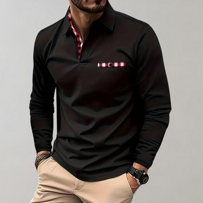 Langärmeliges Poloshirt für Herren