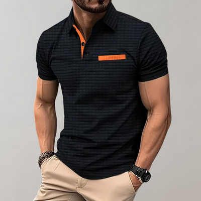 Klaus | Elegantes, tailliertes Poloshirt mit Kontrastdetails für Männer