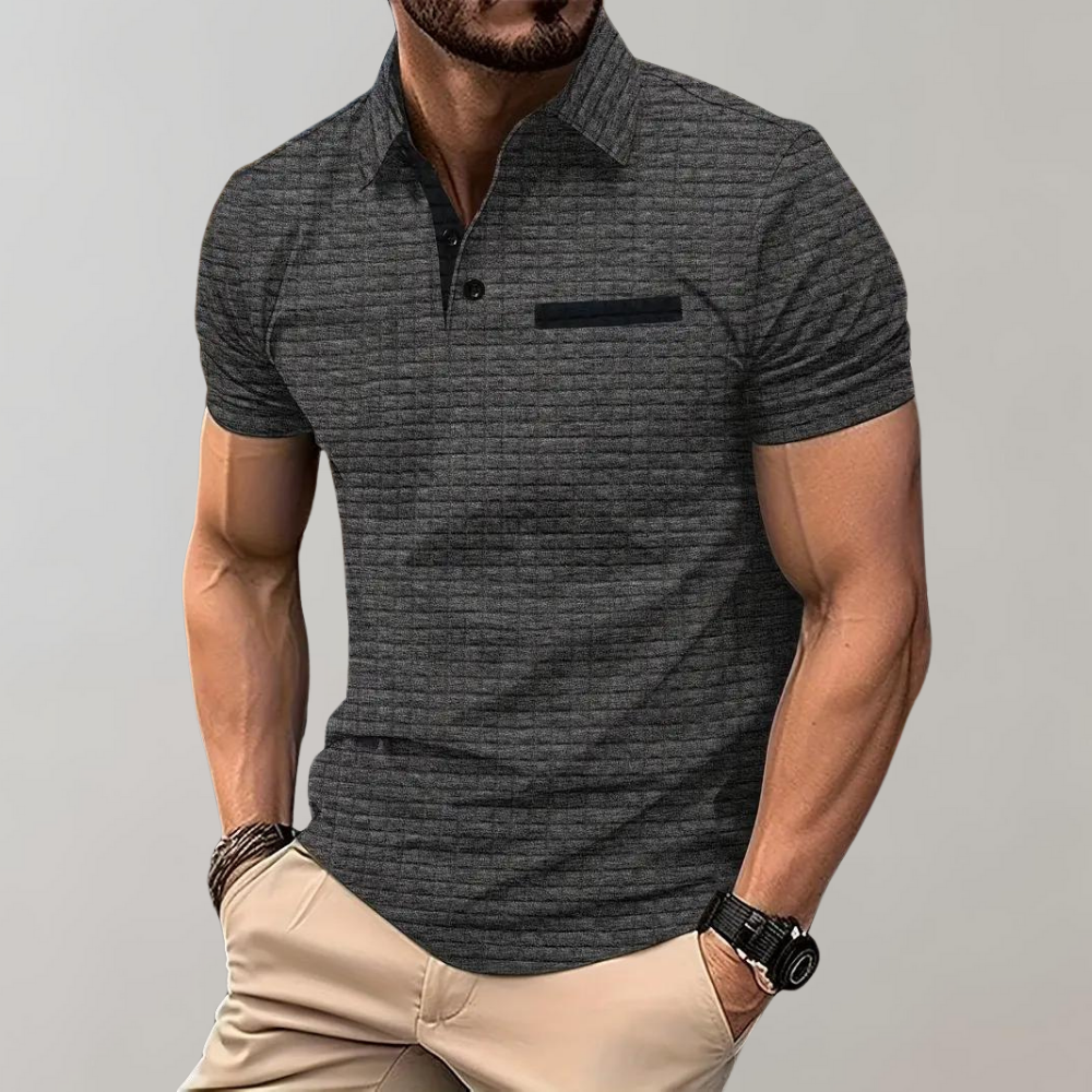 Klaus | Elegantes, tailliertes Poloshirt mit Kontrastdetails für Männer