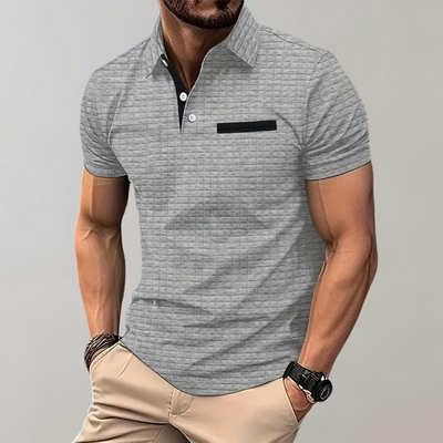 Klaus | Elegantes, tailliertes Poloshirt mit Kontrastdetails für Männer