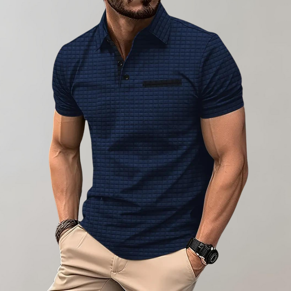 Klaus | Elegantes, tailliertes Poloshirt mit Kontrastdetails für Männer