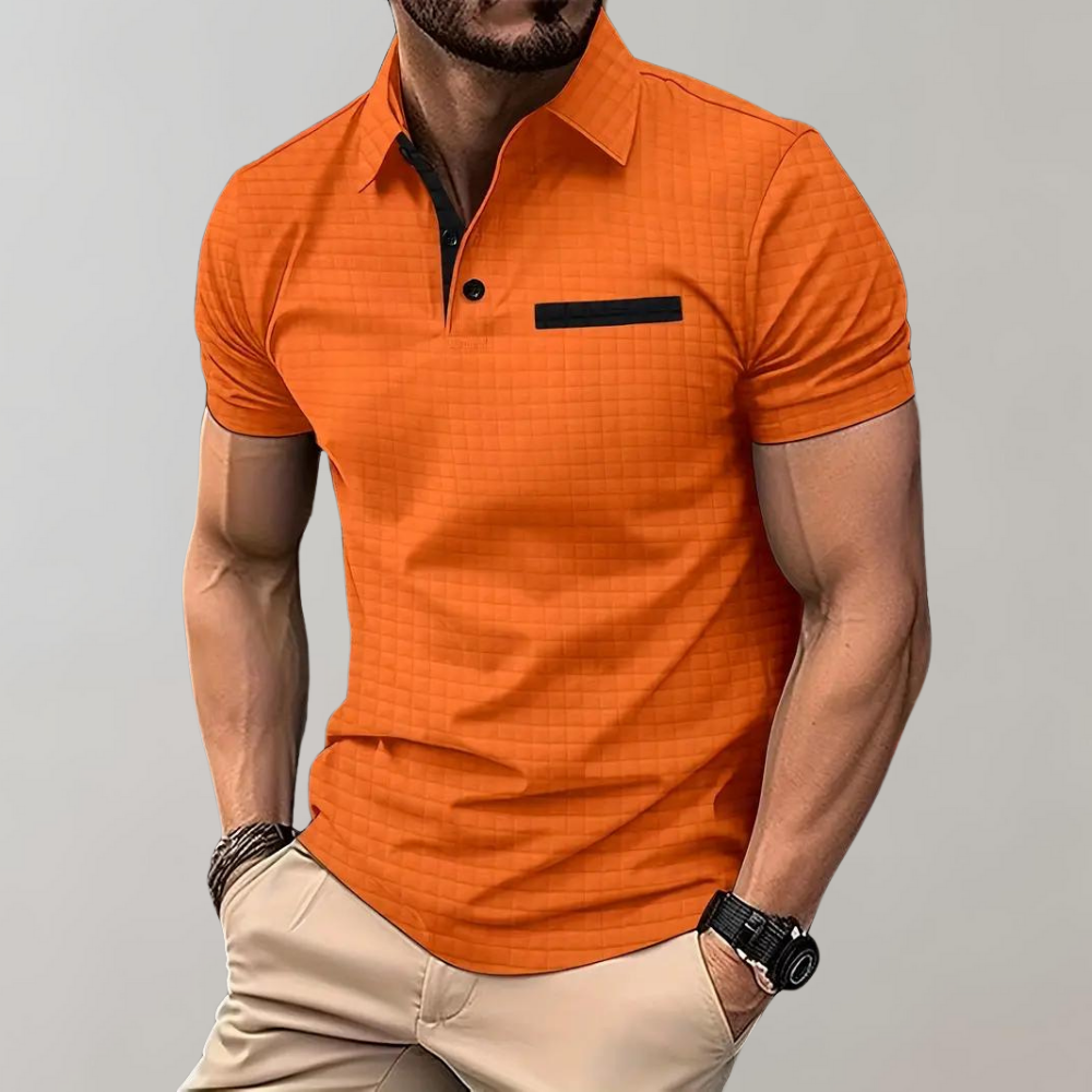 Klaus | Elegantes, tailliertes Poloshirt mit Kontrastdetails für Männer
