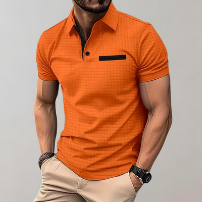 Klaus | Elegantes, tailliertes Poloshirt mit Kontrastdetails für Männer