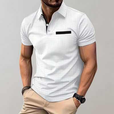 Klaus | Elegantes, tailliertes Poloshirt mit Kontrastdetails für Männer