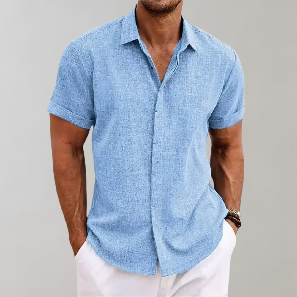 Elijah | Relaxed Fit Kurzarm Stylisches Sommerhemd
