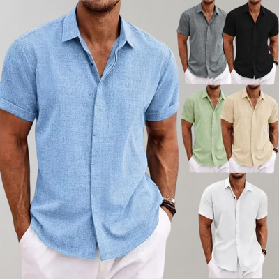 Elijah | Relaxed Fit Kurzarm Stylisches Sommerhemd