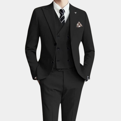 3-teiliger Slim Fit Hochzeitsgastanzug Für Herren | Elegant