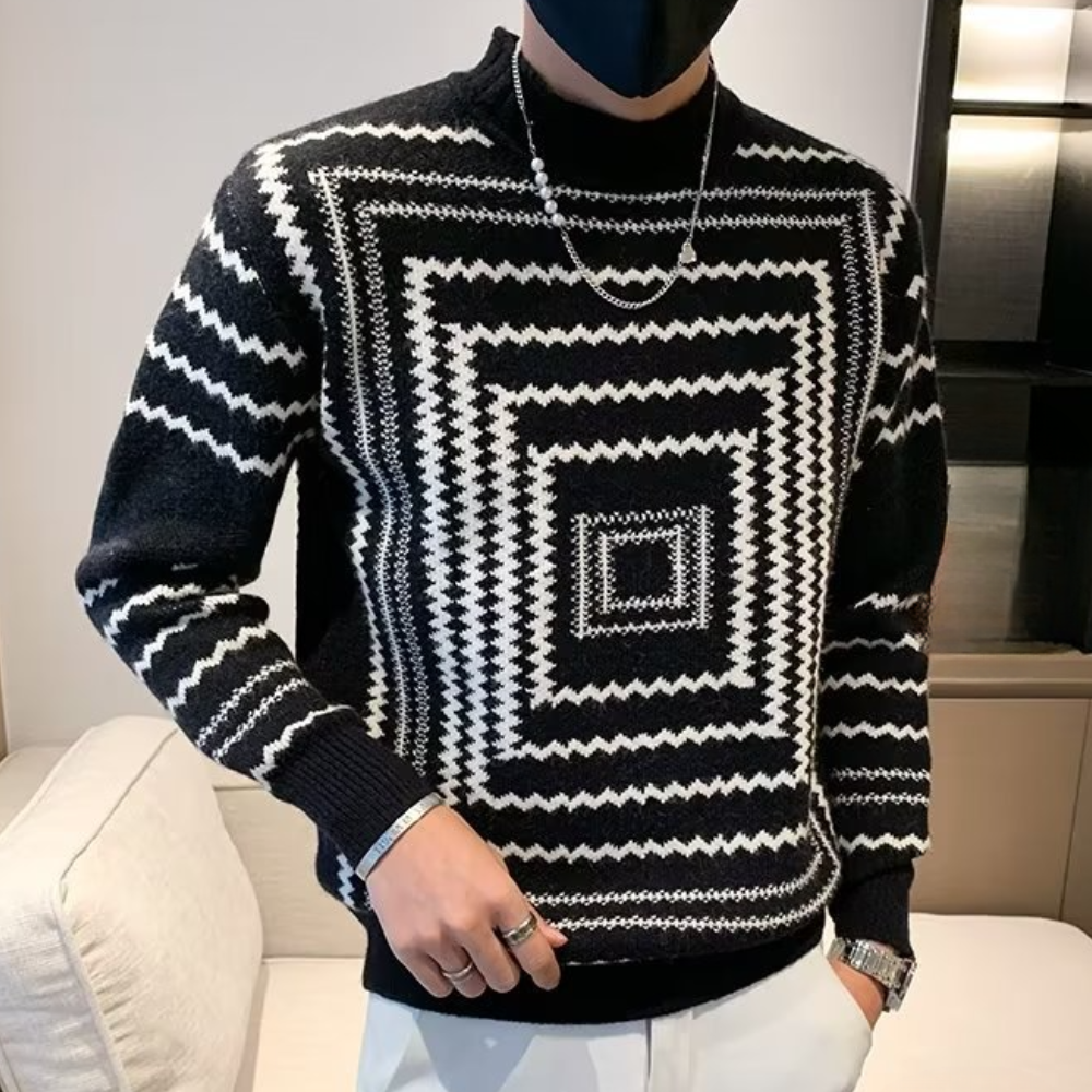 Geometrisches Mustersweatshirt für Herren
