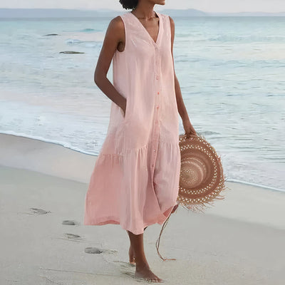 Strandkleid aus Leinen für Damen