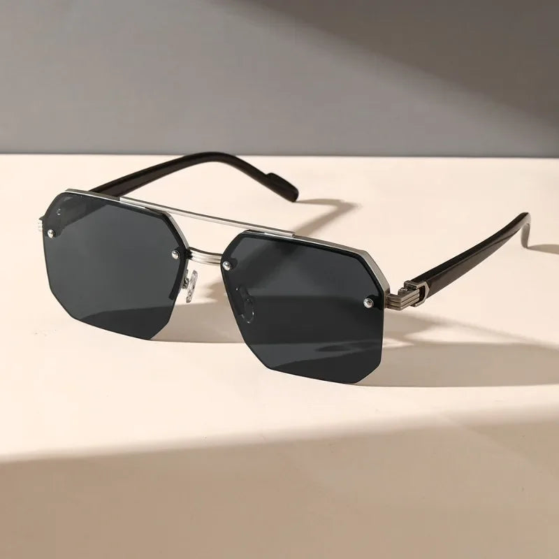 Moderne Stilvolle Geometrische Sonnenbrille für Herren | UV Schutz