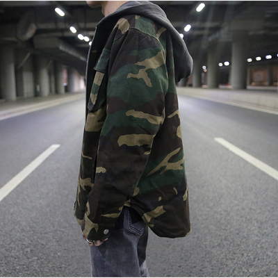 Camouflage-Jacke | Reißverschluss | Cargo | Camouflage-Kapuzenpullover | Herrenbekleidung