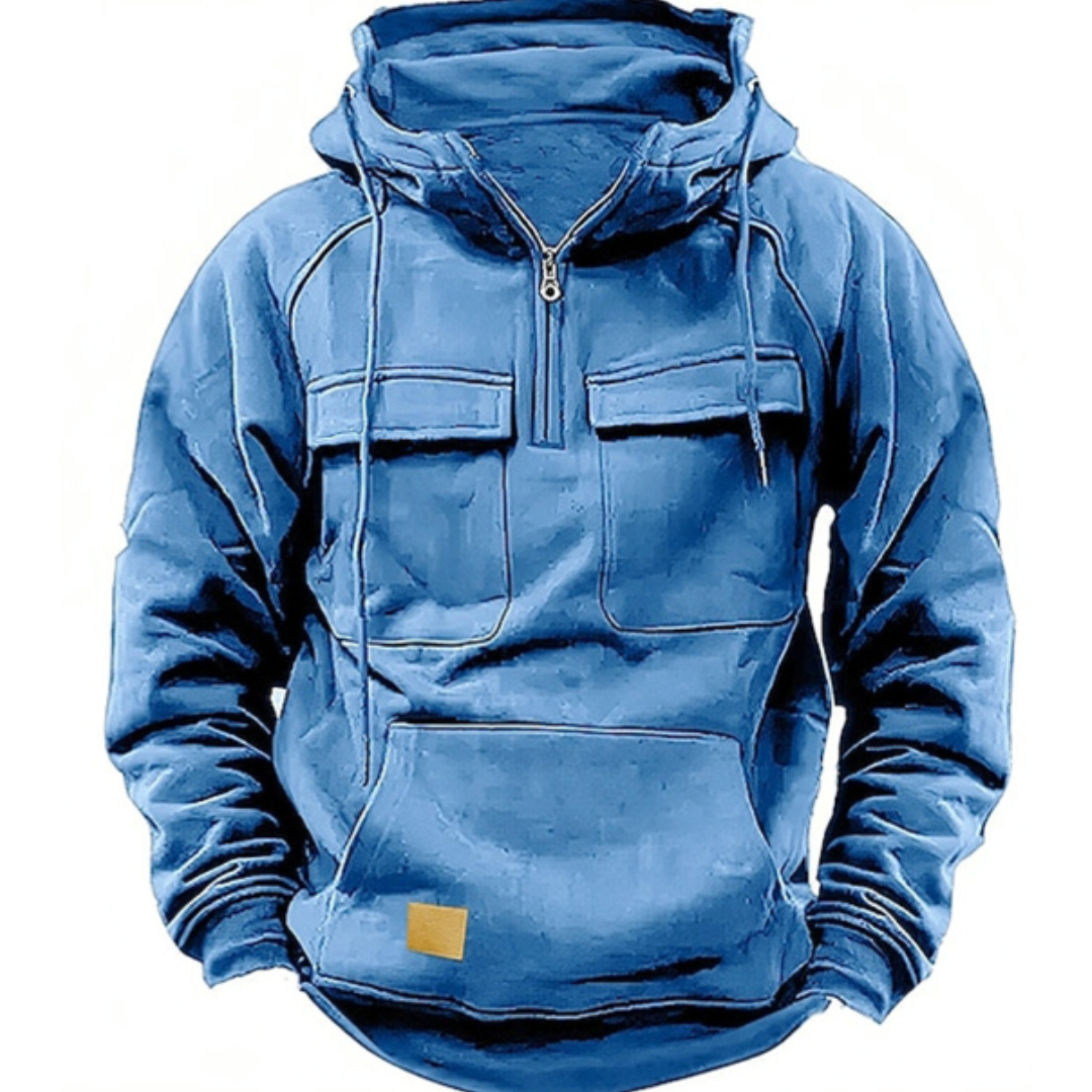 Cargo Hoodie – warmer, kuscheliger Herren-Freizeit-Kapuzenpullover
