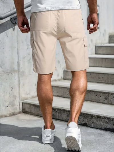 Cargo-Shorts | Beige | Lockere Passform | Lange Shorts | Herrenshorts