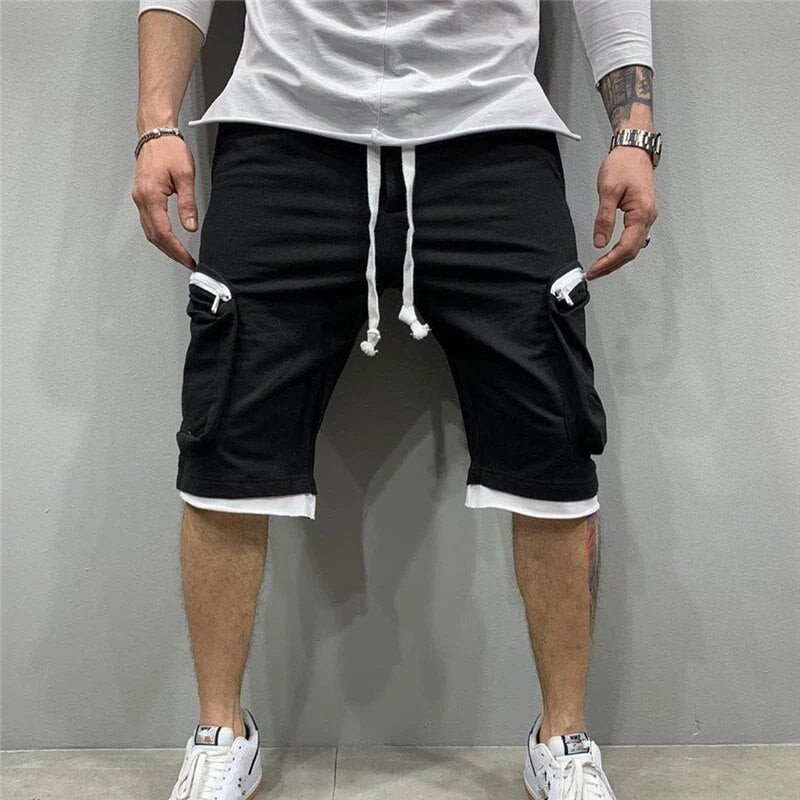 Cargo-Shorts – Kordelzug – Locker geschnitten – Cargo-Sweatshorts – Herrenbekleidung