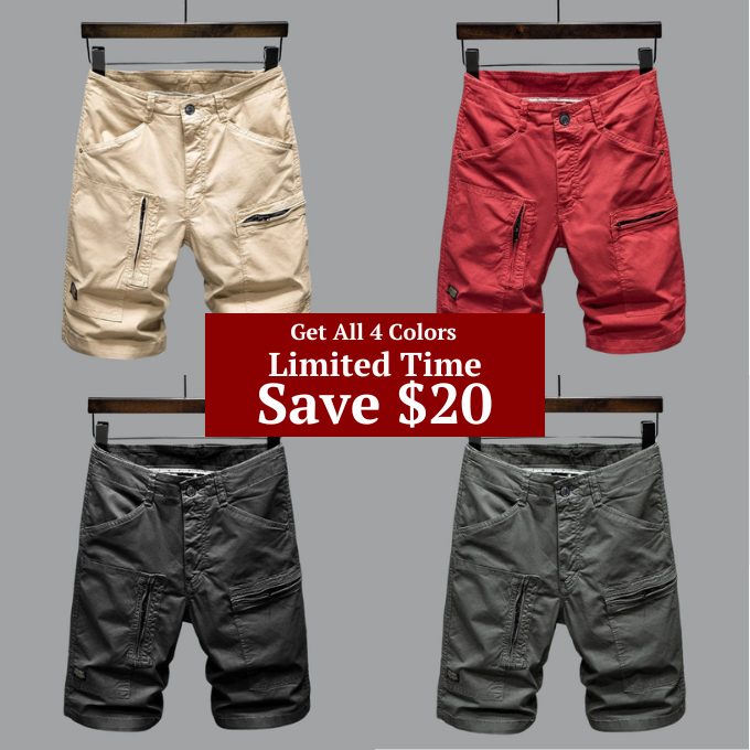 Cargo-Shorts | Stretch | Lockere Passform | Lange Shorts | Shorts für Herren
