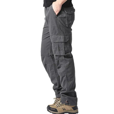 Cargohose – Elastischer Bund – Baumwolle – Gerade geschnittene Hose – Herrenhose